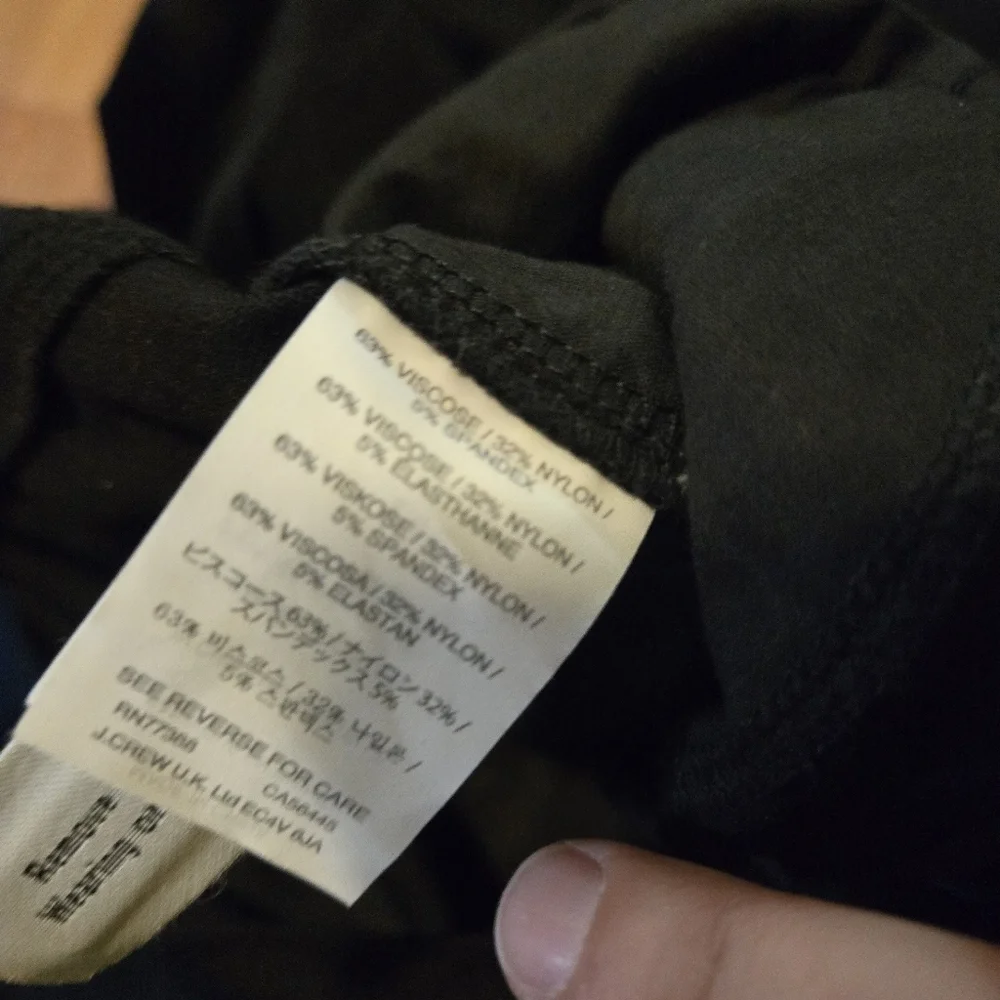 J.Crew Pixie Ponte Skinny Pants 4R Black Snap Front